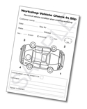 Vehicle Check in slips Pads A5